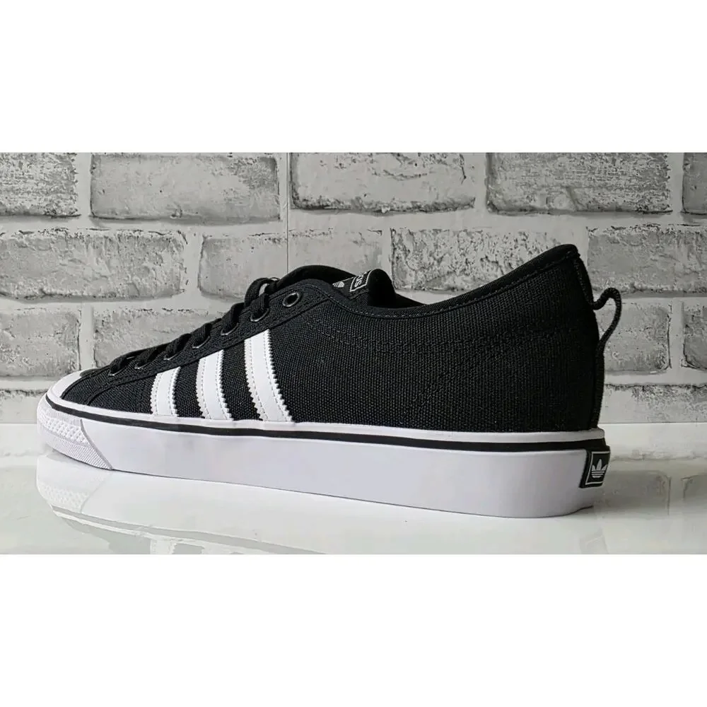 Adidas Nizza Core Men's Size 13 Black White Low Top Athletic Sneakers CQ2332